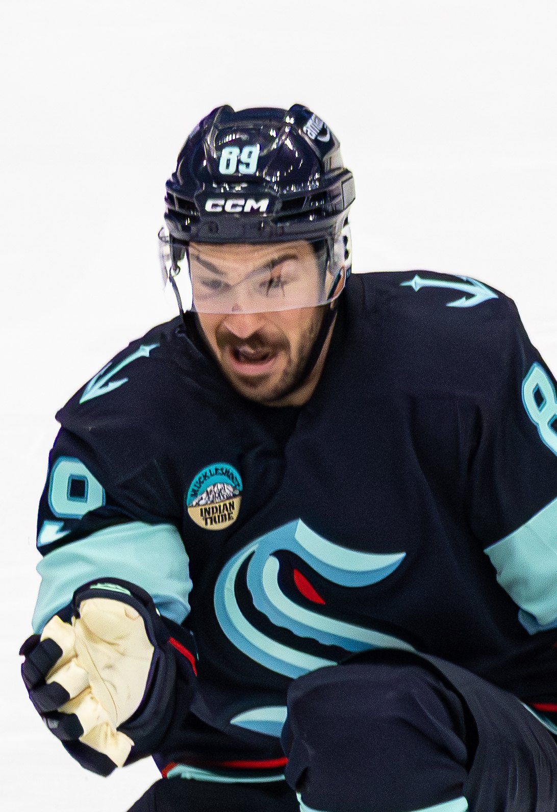 Frédérick Gaudreau en action lors d’un match entre le Wild et le Kraken