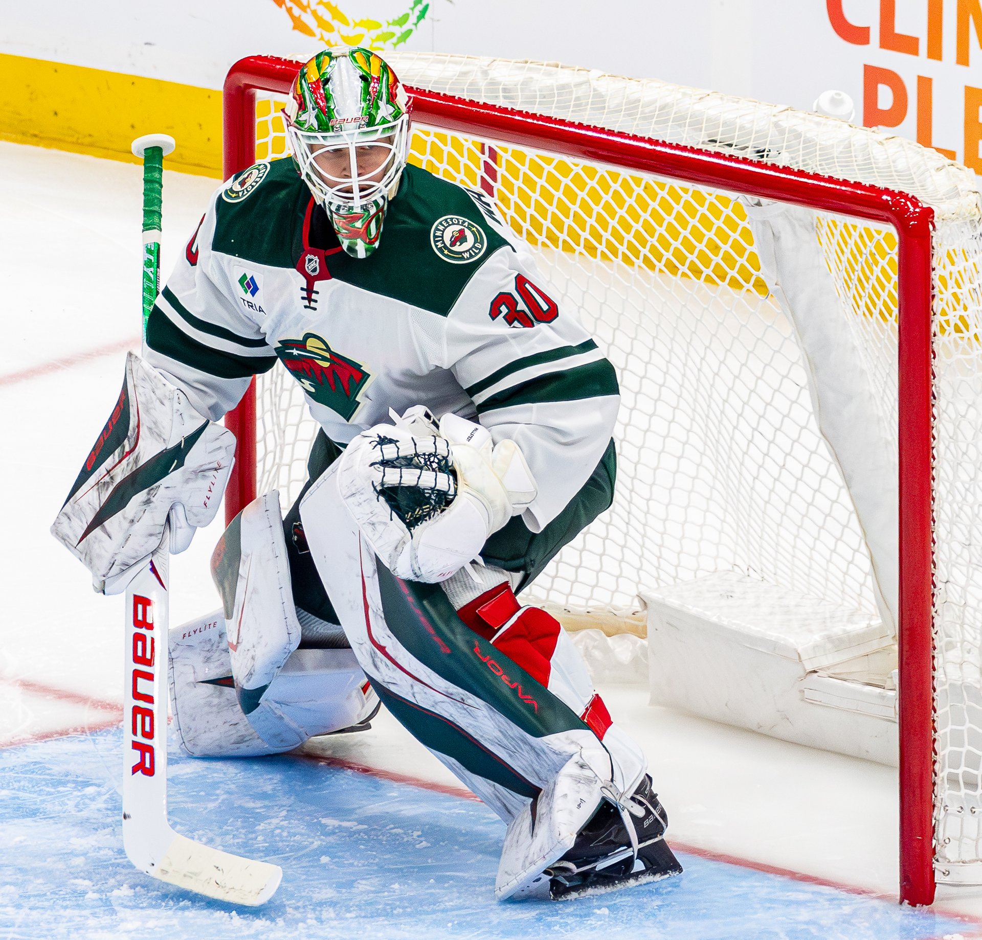 Jesper Wallstedt avec le Wild du Minnesota