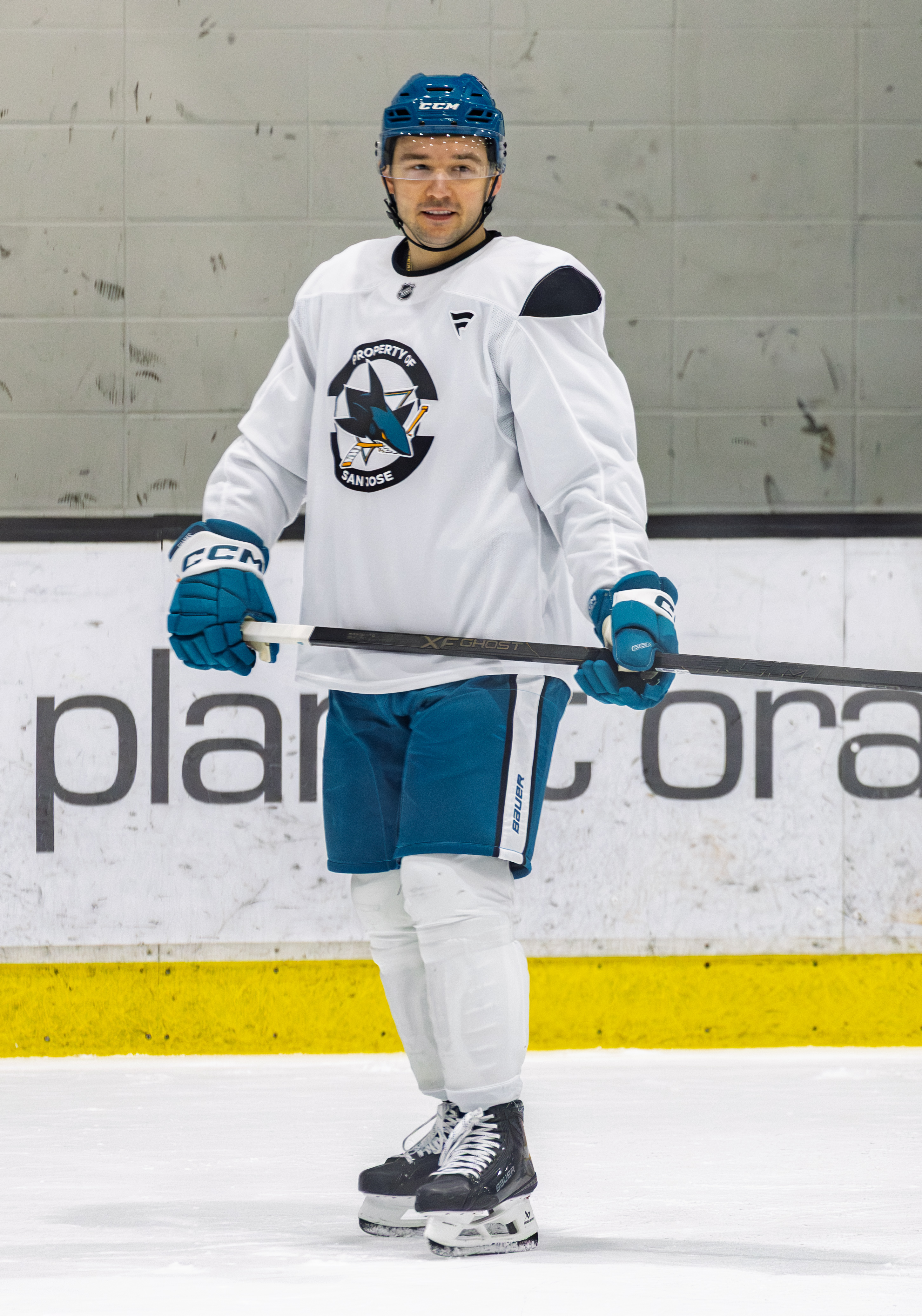 Philipp Kurashev à l'entraînement des Sharks de San Jose