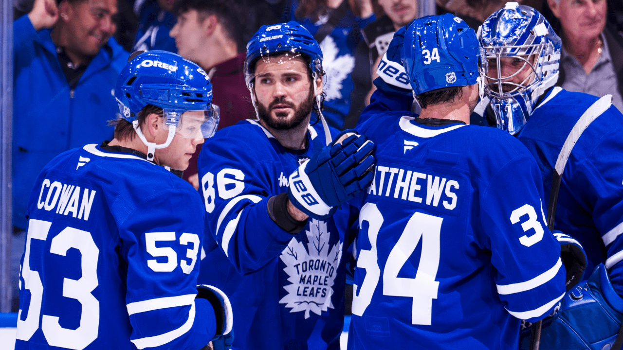 Kirill Marchenko en action avec les Maple Leafs de Toronto