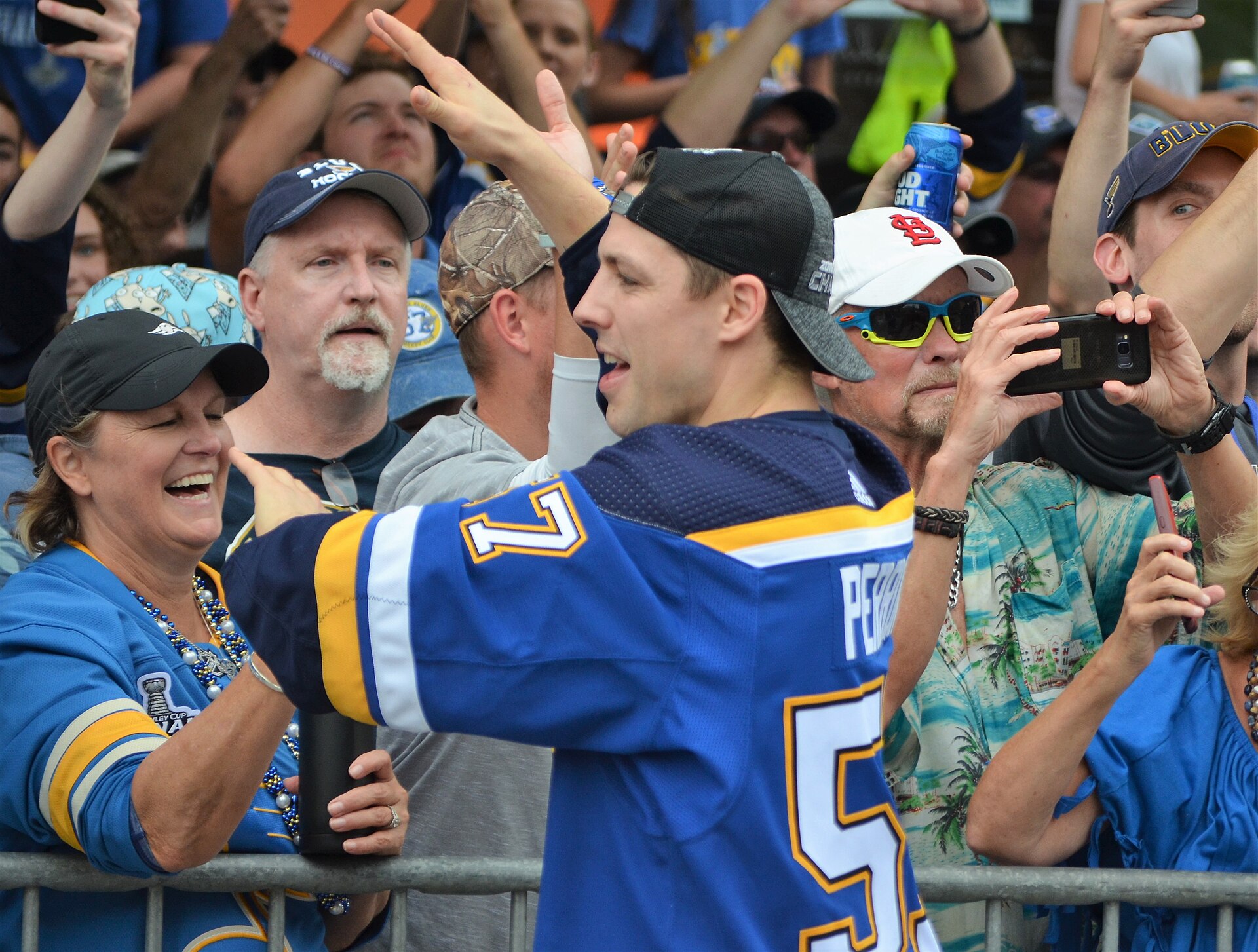 David Perron au défilé de la Coupe Stanley 2019